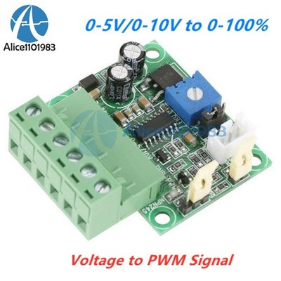 0-5V/0-10V to 0-100% Digital Analog Input Voltage to PWM Signal Converter Module