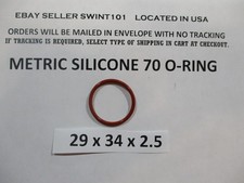 29mm ID x 34mm OD x 2.5mm thick SILICONE O-ring. Quan 1.