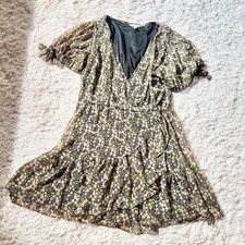 Whimsical Cottage Core Floral Dainty Tiered Dress Womens XXL Feminine Milkmaid