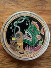 silver bullion 1 oz, rare enamel peppermint , limited mintage