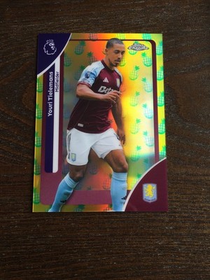2025-26 Topps Chrome Youri Tielemans Aston Villa Belgium Pineapple SSP
