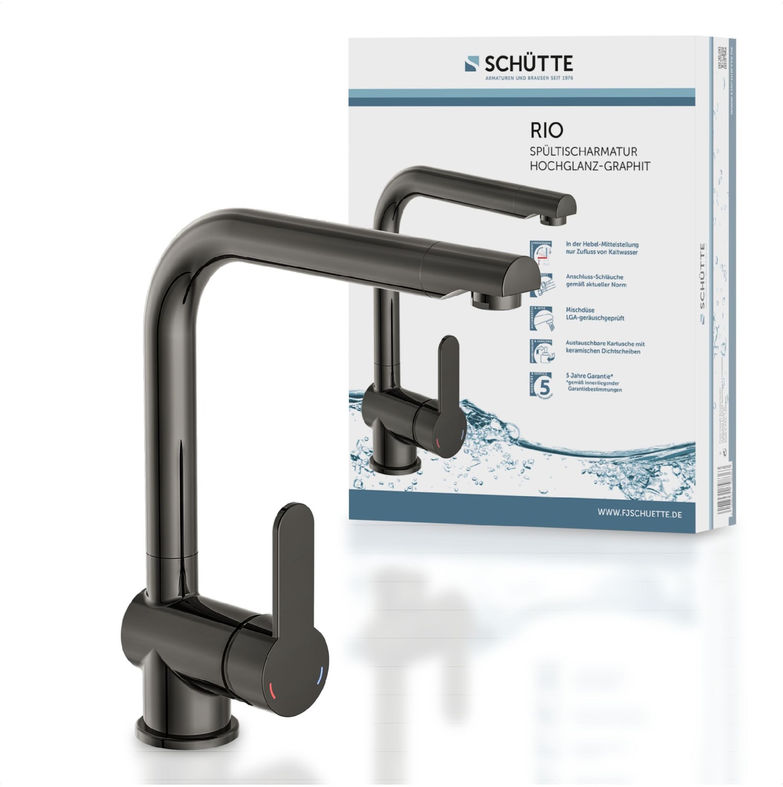 Robinet de cuisine orientable à 360° RIO pour laver les grandes casseroles sans encombre