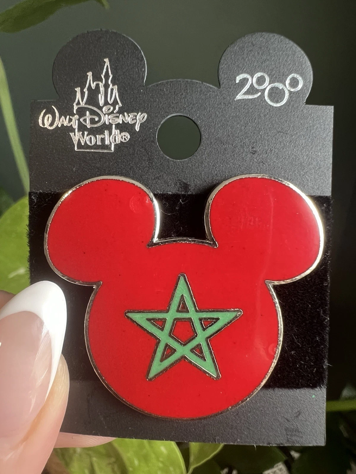 Disney 2000- Epcot World Showcase Mickey Head & Ears Icon Morocco Flag Pin