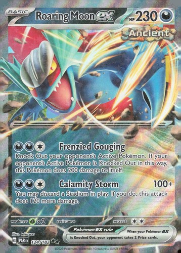 ROARING MOON EX 124/182 PARADOX RIFT POKEMON HOLO NM/M