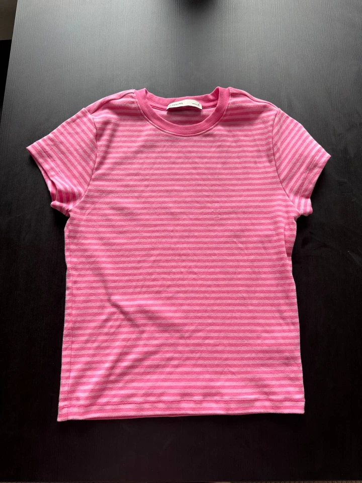 Glassons baby tee Pink Stripes Size S- Never Worn without tags. - image 1 of 4