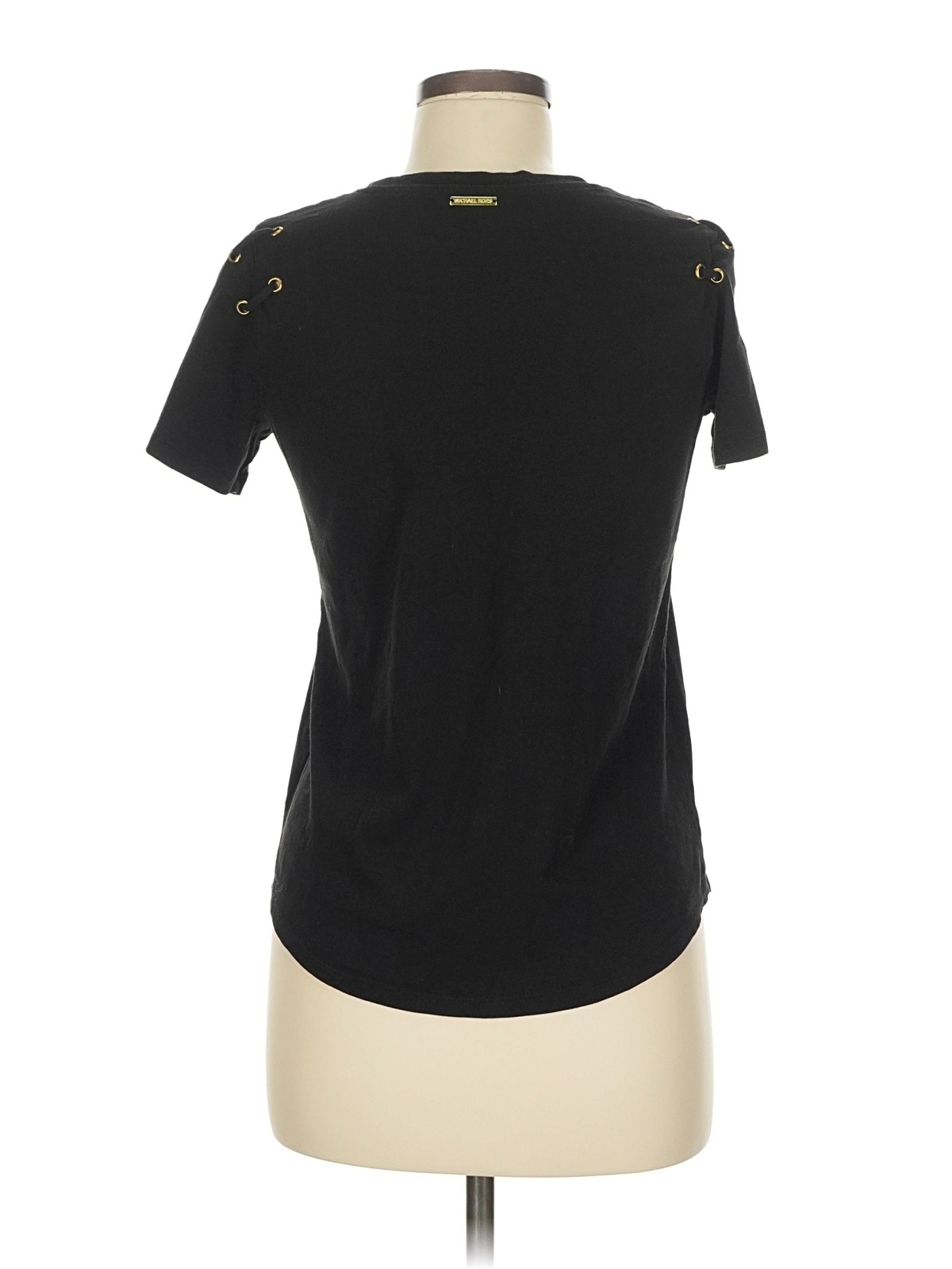 MICHAEL Michael Kors Women Black Short Sleeve Top M thumbnail 2