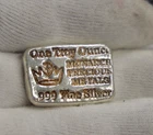1 oz .999 Silver Monarch Poured Silver Bar