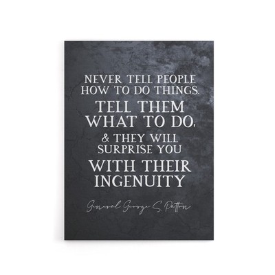 General Patton Quote Surprise Ingenuity Canvas Wall Art Print