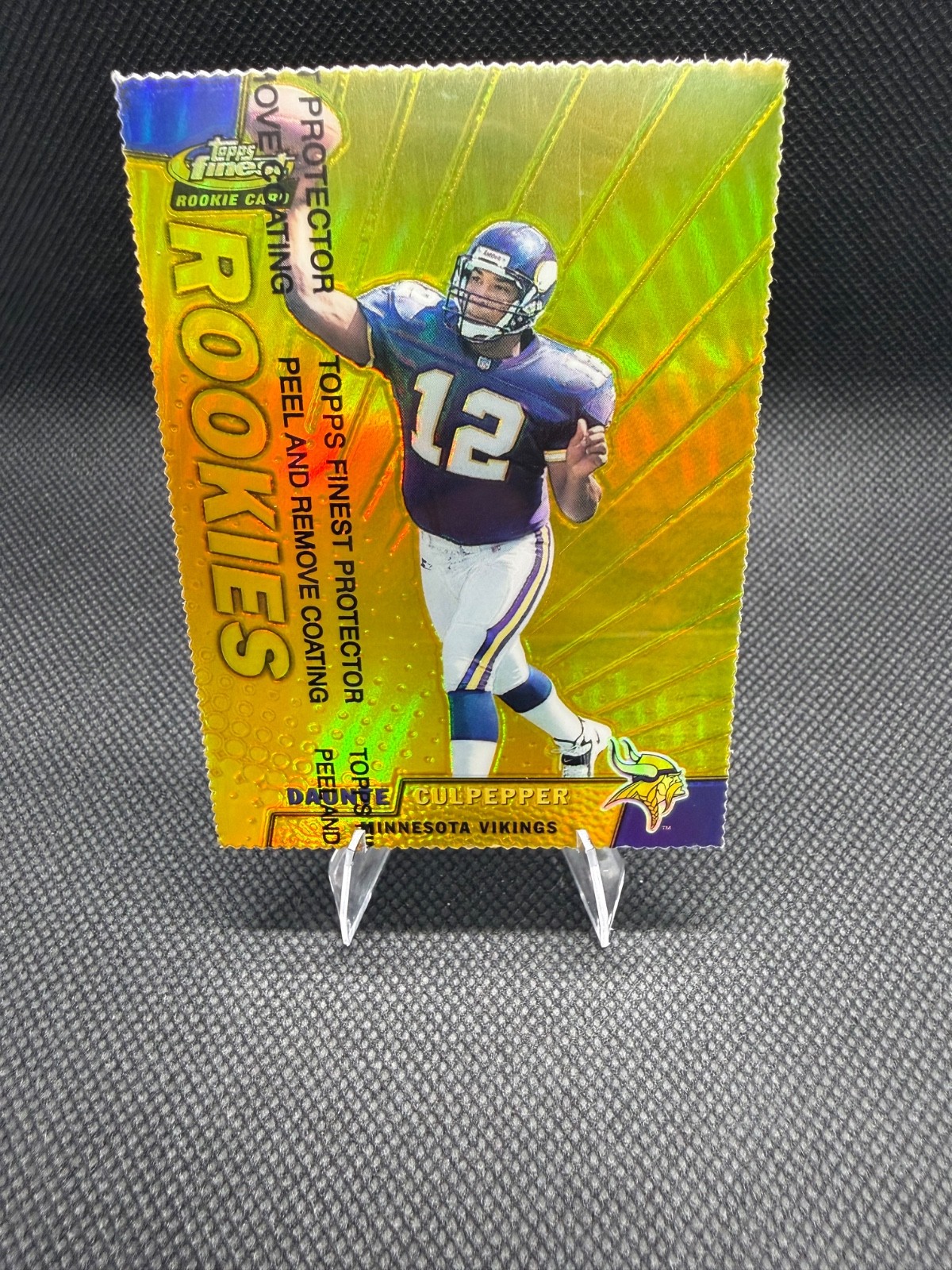 Daunte Culpepper Finest #151 Gold Refractor w/ Coating