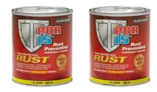 Por 15 45004 Rust Preventive Paint Permanent Coating Gloss Black 1Qrt Pack of 2 