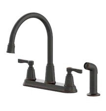 NEW Allen  Roth Townley Two Handle Kitchen Faucet - Oil Rubbed Bronze 5505637