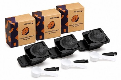 3x Wiederverwendbare Kaffeekapsel für Bosch Tassimo Refill Set