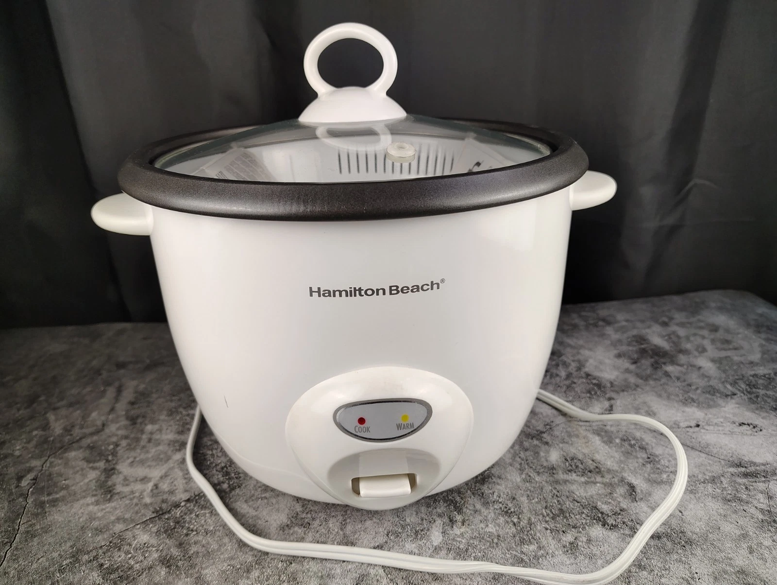 Hamilton Beach Rice Cooker & Food Steamer 20 Cups Cooked (10 Uncooked), White