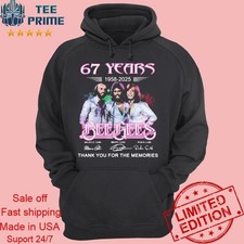 Bee Gees 67 Years 1958-2025 Thank You For The Memories Signatures Hoodie HL497