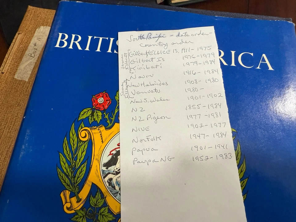 LARGE BRITISH AMERICA STAMP ALBUM NEW ZEALAND PAPUA PAPUA NG NEW SOUTH WALES - Image 3 of 4