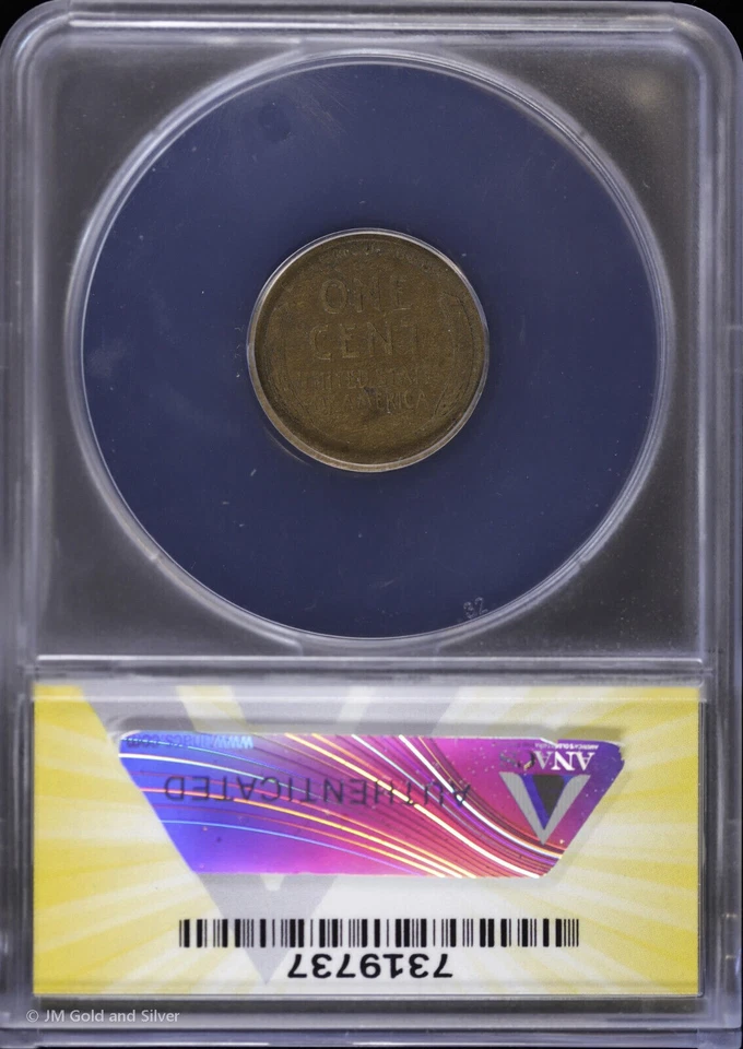 1909 S 1C Lincoln Wheat Cent ANACS VG 10 Very Good - Image 2 of 4