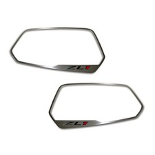 Side View Mirror Trim Zl1 Logo For 2012-2013 Chevy Camaro Zl1 Brushed