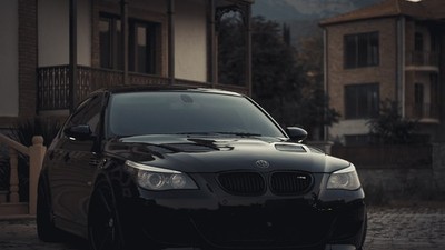 car standing BMW E60 Sports Car 11x17 Poster