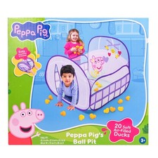 Peppa Pig Ball Pit Crib, Large Pop-up Tent, Includes 20 Duck Shaped Play Balls