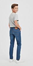levi's 514 slim fit boys jeans size 12 regular medium wash denim adjustable wais