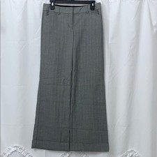 Express Design Studio Editor Gray Herringbone Wide Leg Cuffed Dress Pants Size 4