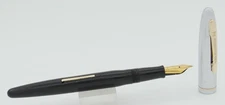 Eversharp Symphony Black w/Chrome Cap Fountain Pen - Medium Nib - c. 1950