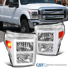 Fits 2011-2016 Ford F250 F350 F450 F550 SuperDuty Headlights Lamp LED Tube Clear