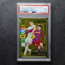 2023-24 Panini Adrenalyn XL LaLiga Dream Box Card Unica Messi Ronaldo PSA 9 NM