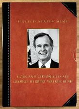 2020 George H.W. Bush Coin & Chronicles Set Reverse Proof, 1 oz Silver Medal 🔥