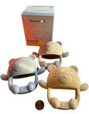 3 Packs Baby Teething Toy For 0-12 Months Food Grade Silicone Teething Mitt