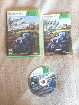 #ad XBOX 360 FARMING SIMULATOR 15 VIDEO GAME CIB W MANUAL TESTED $16.99