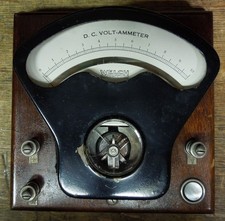 Vintage Welch D.C. Volt-Ammeter meter Antique school laboratory instrument