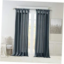  Emilia Faux Silk Single 50"W x 120"L (Pack of 1) Teal Room Darkening Panel