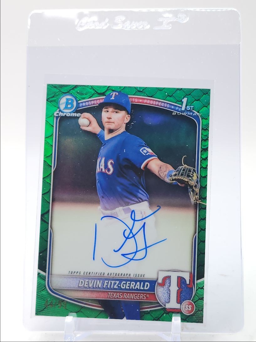 DEVIN FITZ-GERALD 2025 BOWMAN CHROME 1ST GREEN REPTILIAN AUTO /99 Q5876