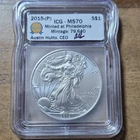 US Mint 2015 (P) American Silver Eagle $1 ICG MS70 Philadelphia Mintage 79,640