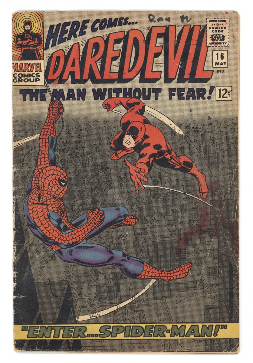Daredevil 16 Marvel 1966 GD VG Spider-Man John Romita Stan Lee | eBay