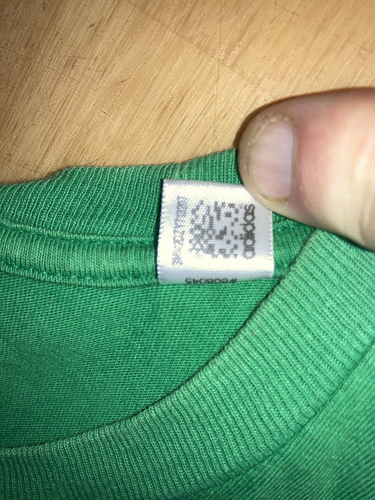 Adidas Mens Short Sleeve Green Shirt "Adidas Originals The Three Stripes" LARGE - 第 2/7 張圖片