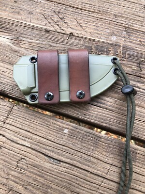ESEE 3 or 4 Leather Scout Carry Horizontal Straps (knife &  Sheath Not Included)