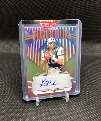 2023 Illusions Vinny Testaverde SUPERLATIVES AUTO ORANGE SEALED REWARDS SSP  