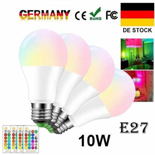 LED Glühbirne E27 RGB Farbwechsel Glühlampe Birne Licht mit Fernbedienung 7W/10W - Bild 2 von 11