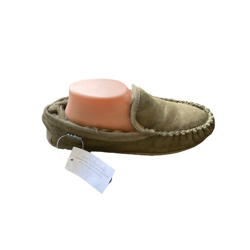 LL Bean Men's Suede Shearling Lined Moccasin Slippers Various Sizes eBay