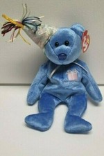 Ty Beanie Babies- New September Happy Birthday Bear- MWMTs Party Hat 6.5"