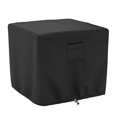 Durable Square Fire Pit Cover Fits for 26-28 Inch Gas Fire Table Waterproof a...