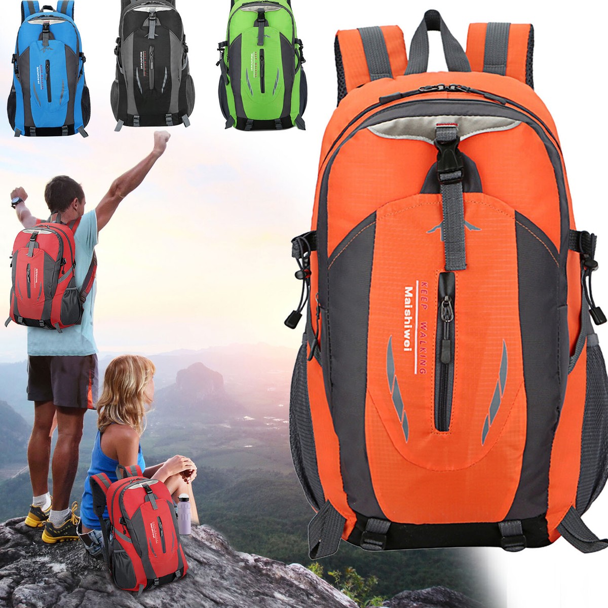 Water Resistant Nylon Sling Backpack, Foldable Daypack for Hiking Travel Uselike 10L Hiking Backpack | Travel Daypack – Kinzd main image 2