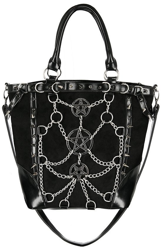 Restyle Chained Pentagram Spiked Gothic Punk Occult Wiccan  display picture 3