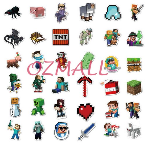 100pcs Minecraft Sandbox Video Game Vinyl Decal Graffiti Sticker Bomb Laptop - Picture 2 of 7