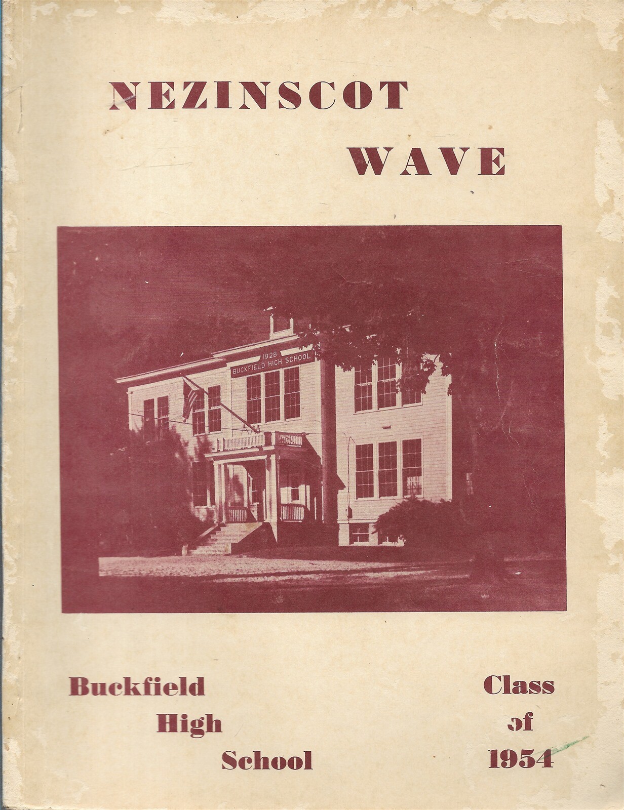 Yearbook Buckfield High School Buckfield Maine Nezinscot Wave 1954 eBay