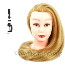 32" Cosmetology Mannequin Hair Hairdresser Training Manikin Doll Wig Head Blonde