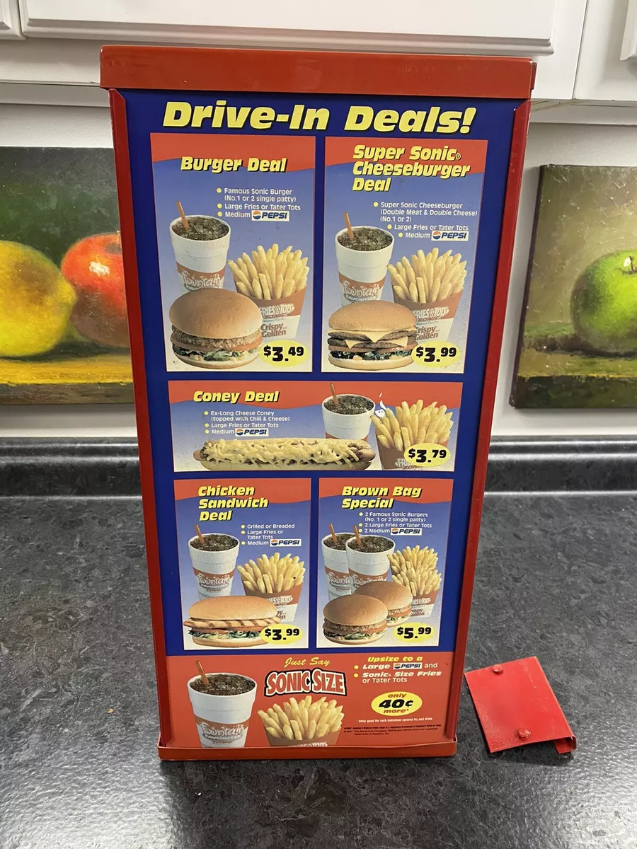 A look at a Sonic menu 