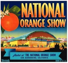 National Orange Fruit Crate Label Art Print San Bernardino  California